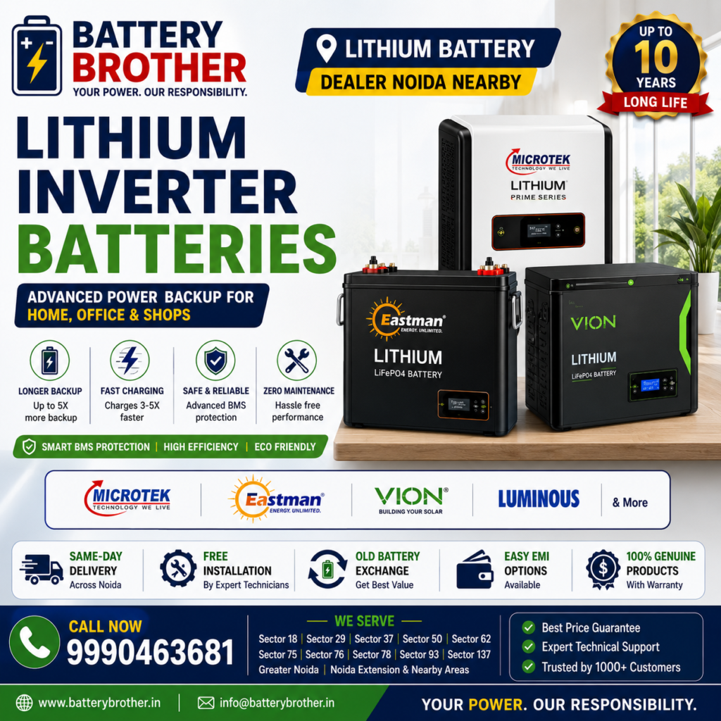 lithium battery dealer noida